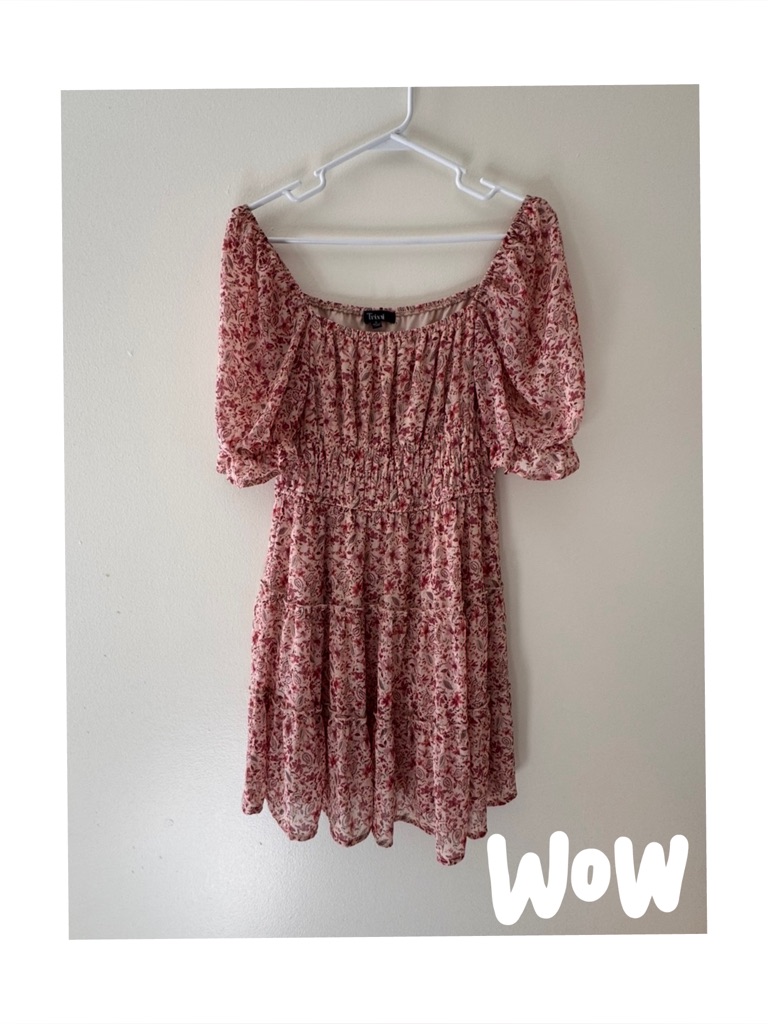 Trixxi Floral Boho Dress Off Shoulder Size S